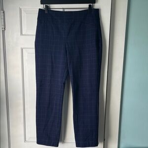 Charter Club Navy Checkered Pants Cambridge Slim